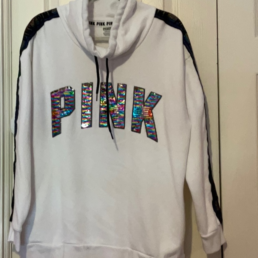 PINK Victoria’s Secret flip sequin hoodie